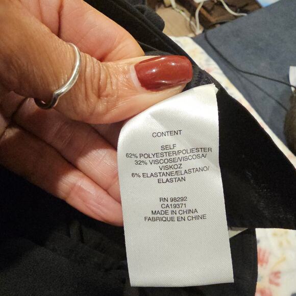 NWT Tibi Women's Black Flat Front Slacks Size 2 - Picture 6 of 7